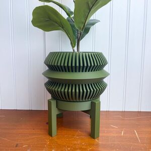 Uldol Indoor Planter w/ Drainage Hole and Drip Tray, Houseplants, 3D Printed